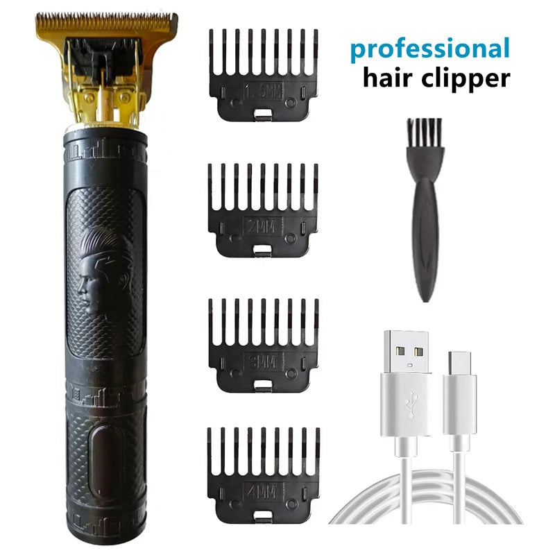 Vintage T9 Charger Electric Cordless Hair Cutting Machine Professional for Men Clipper Hair Trimmer