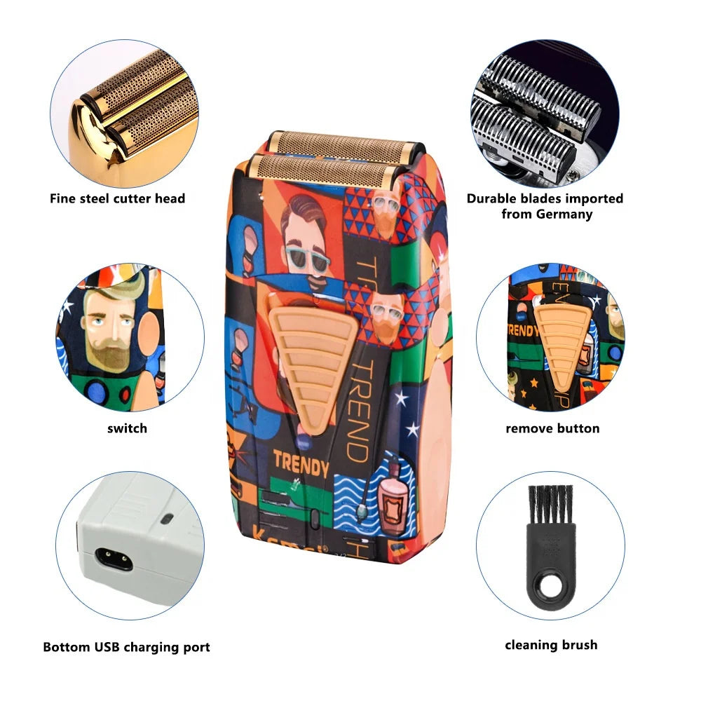 New Design Graffiti Body Strong Power Colorful Graffiti Body Beard Trimmer Shavers