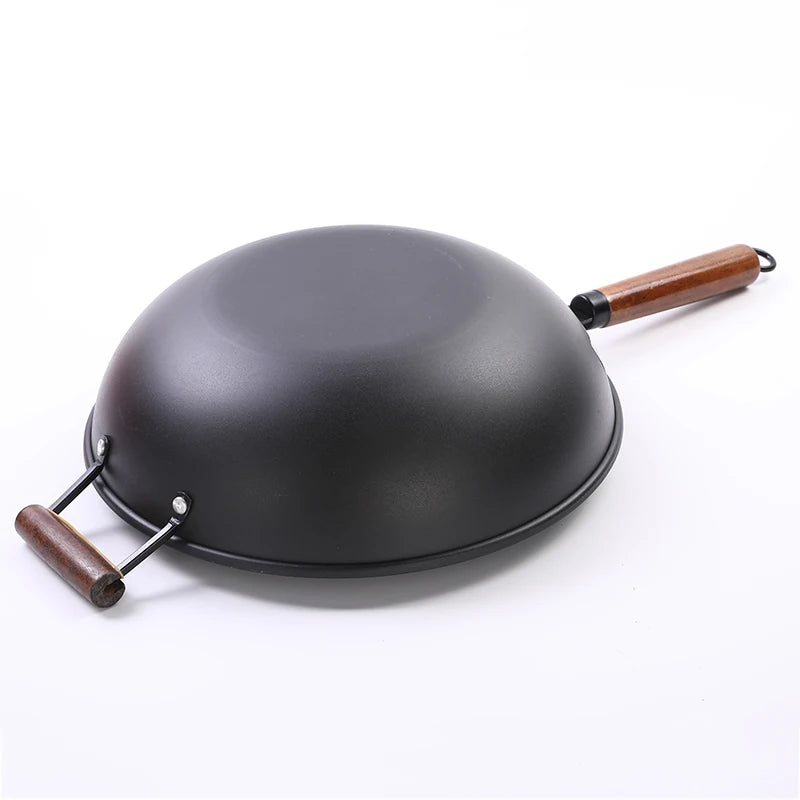 RTS 2023 High Quality Cooking Wok Pan Non Stick Wok Chinese Microcrystalline Titanium Pot