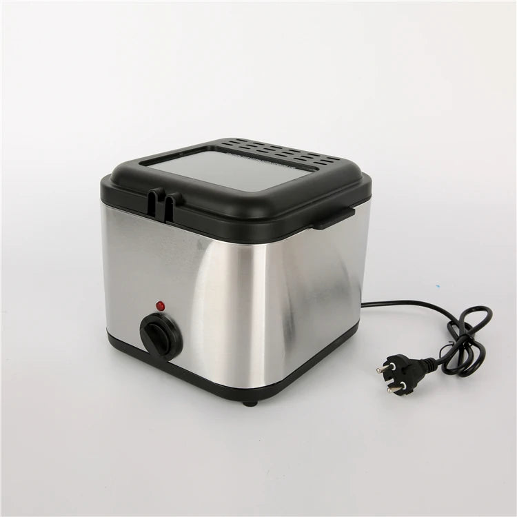 RTS Custom Large Capacity 1200W Electric Deep Fryer Stainless Steel Kitchen Home Appliance