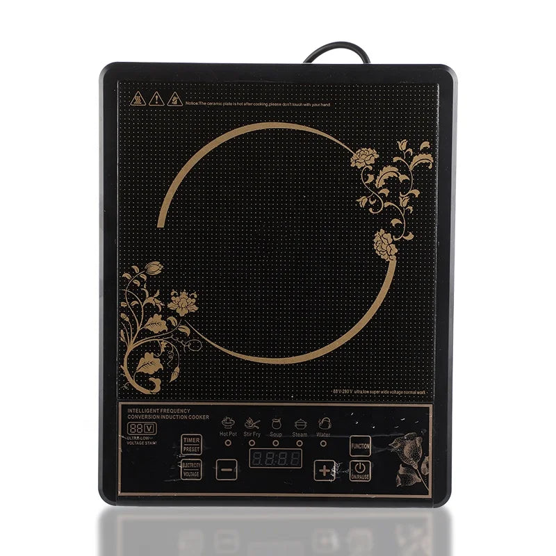 RTS 2200W Household Induction Cooker Glass Ceramic Plate Single Burner Portable Kitchen Appliance Induction Cooker