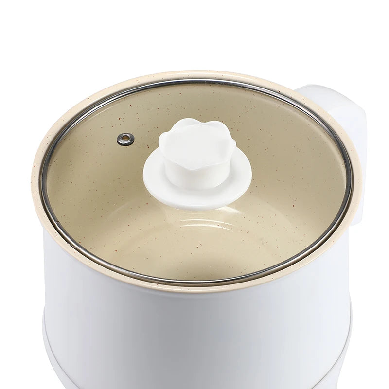 1.8L Multi-functional Round Mini Electric Skillet Electric Crock Pot Electric Cooking Pot