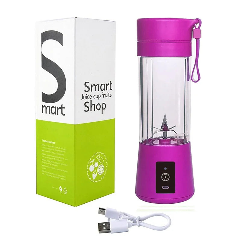 RTS Multifunctional Smart Mini Juicer Bottles Portable Electric Juicer Blender Mini 6 Leaf Rechargeable Juice Cup