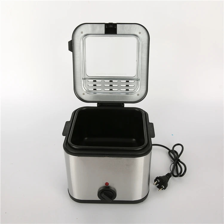 RTS Custom Large Capacity 1200W Electric Deep Fryer Stainless Steel Kitchen Home Appliance