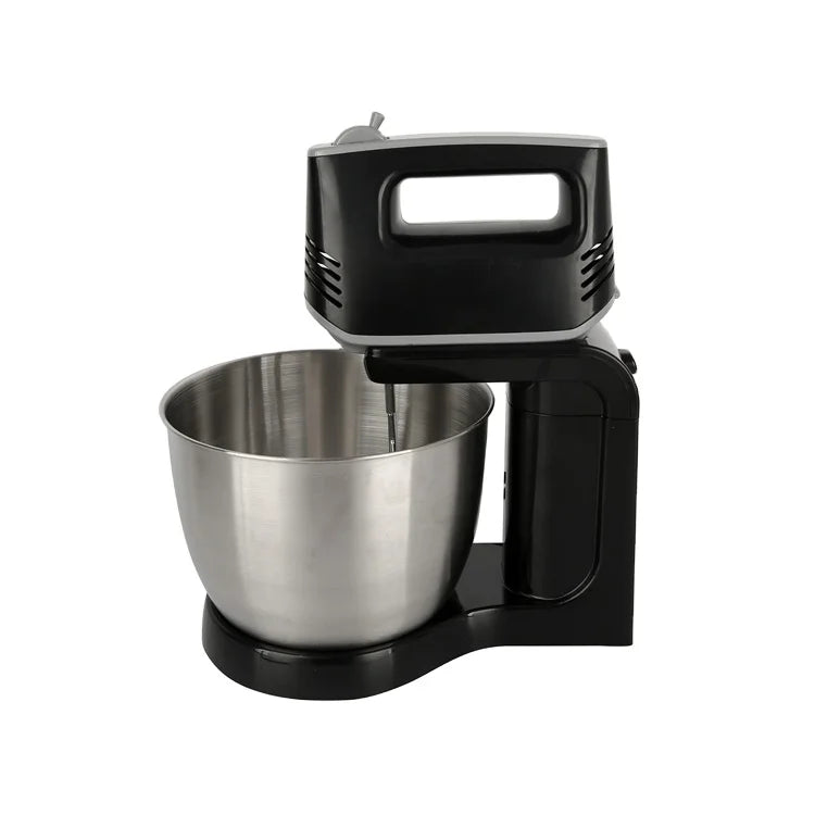 Wholesale Stainless Steel Egg Beater Household Manual Milk Beater 600W Stand Hand Mixer With Mixing Bowl
