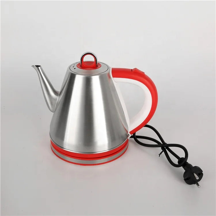 RTS Hot Sell 1500W Stainless Steel Electric Kettle 1.5L Vintage Style Gooseneck Electric Kettles