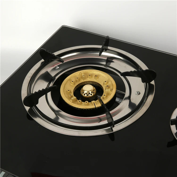 Household 3 Burners Gas Cookers Stove Durable Kitchenware Tempered Glass Gas Cooker Stove