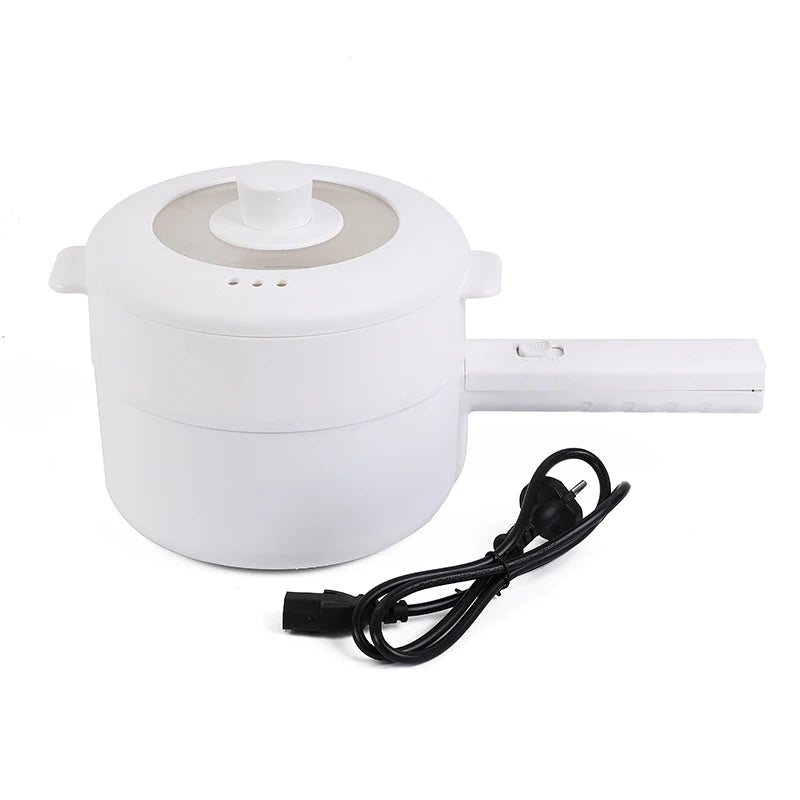 RTS 700W 1.8L 220V 18CM Mini Food Noodle Soup Travel Portable Pot Electric Multi Cooking Pot with Steamers