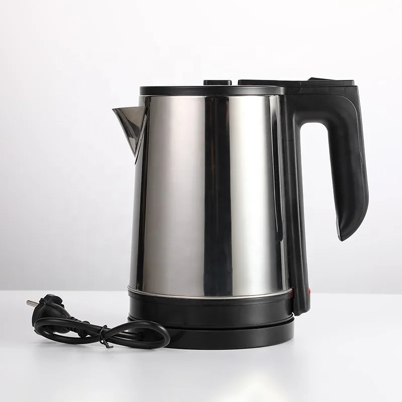 2L Household Electric Kettle Double Wall 201 Stainless Steel Boil-Dry Protection Electric Thermo Kettle