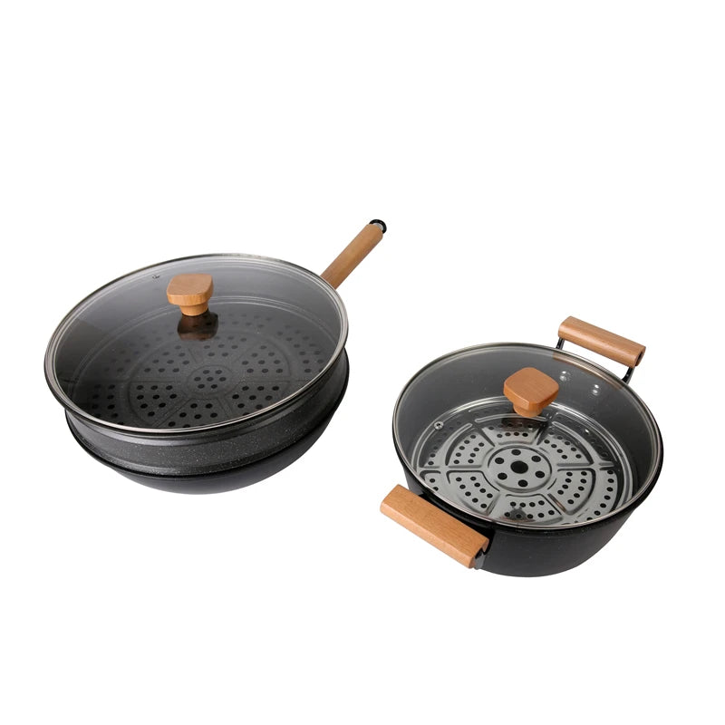 Wholesale Multi-piece Stew Pan Frying Pan Kitchen Non Stick Cookware 4 Piece Set Non Stick Cooking Utensil Set