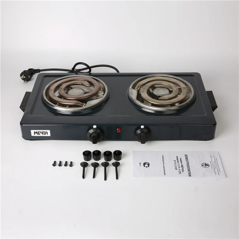 RTS Home Appliance Double Burner Coil Hotplate Portable Cooking Stove Electric Hot Plates for Cooking