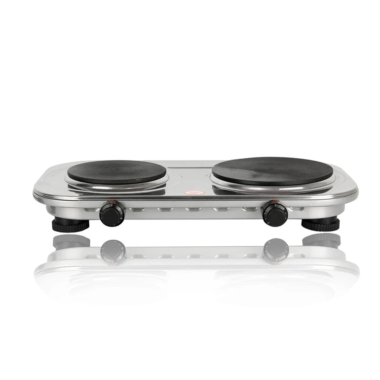 RTS Kitchen Use Double Hot Plate Stove 1000W Electric Hot Plate Portable 2 Burner Hot Plate