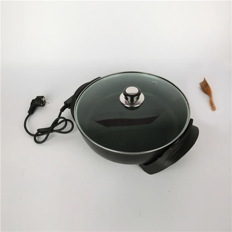 RTS Kitchen Appliance 1500W Mini Electric Frying Non-stick Electric Skillets Round Hot Pot Electric Stove