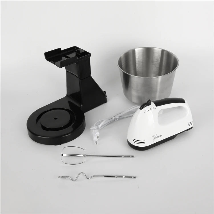 350W Stand Electric Egg Beater Kitchen Electric Cake Food Stand Mixer Hand Blender Machines With Stainless Steel Bowl