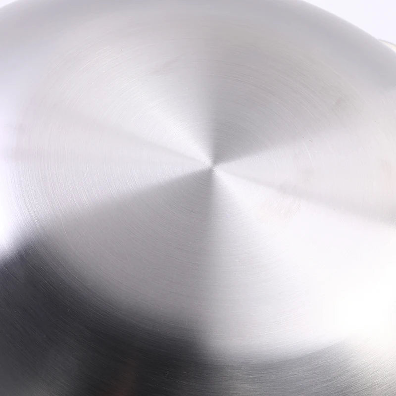 RTS High Quality Five-layer Steel Frying Pan Non Stick Stainless Steel Chinese Frying Wok Pan