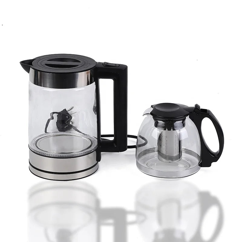 RTS 2000W 0.8L/2.0L 220V 75cm Multifunction Electric Hot Fast Glass Water Heater Kettle Set for Home Kitchen