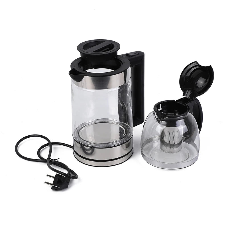 RTS 2000W 0.8L/2.0L 220V 75cm Multifunction Electric Hot Fast Glass Water Heater Kettle Set for Home Kitchen