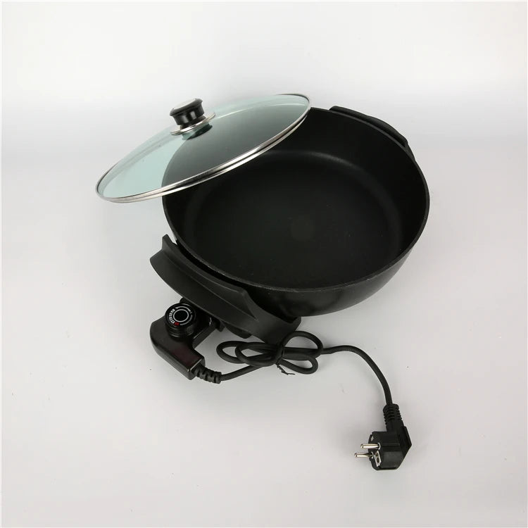RTS Kitchen Appliance 1500W Mini Electric Frying Non-stick Electric Skillets Round Hot Pot Electric Stove