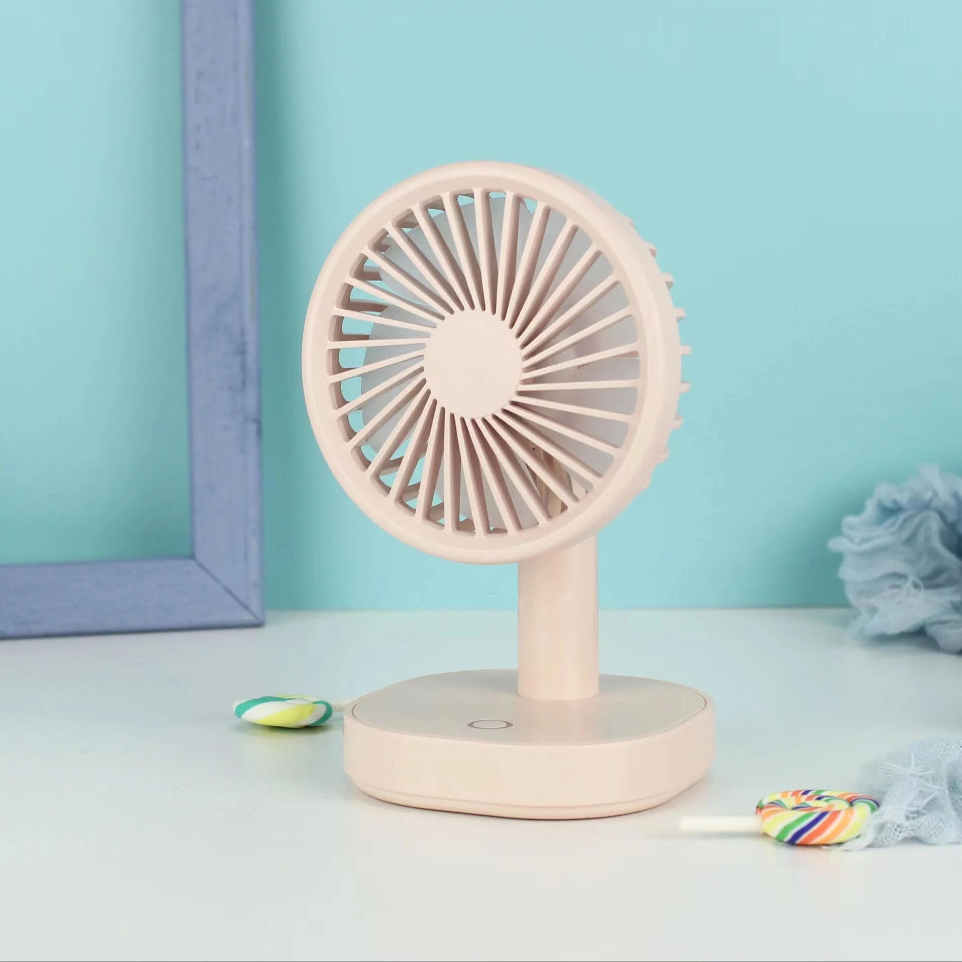 Portable Personal Home Travel 400mAh Battery 3 Speeds Mini USB Rechargeable Desktop Desk Table Fan
