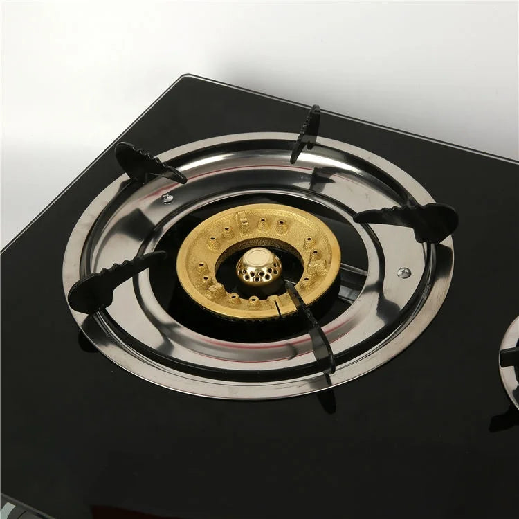 Household 3 Burners Gas Cookers Stove Durable Kitchenware Tempered Glass Gas Cooker Stove