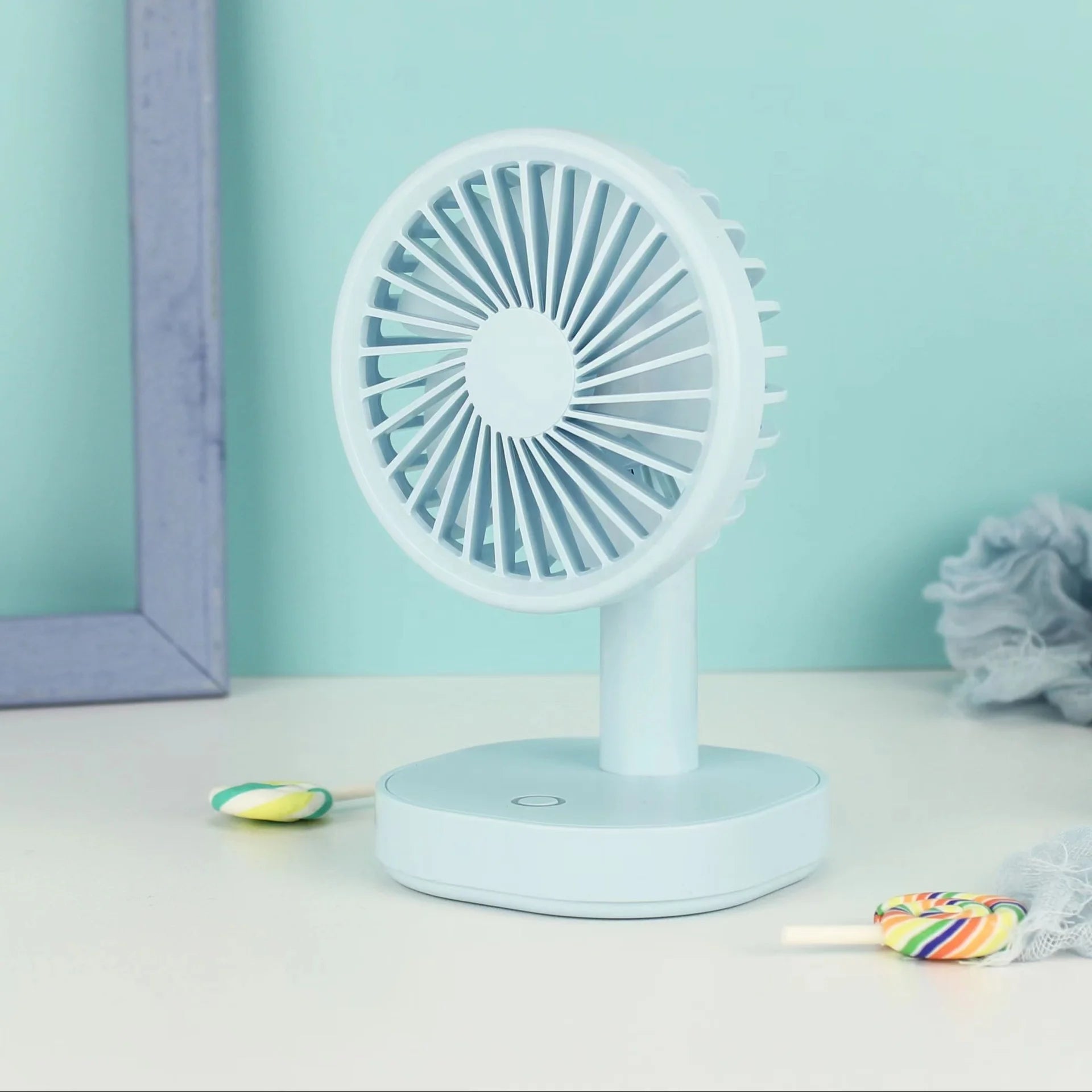 Portable Personal Home Travel 400mAh Battery 3 Speeds Mini USB Rechargeable Desktop Desk Table Fan
