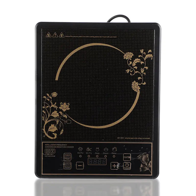 2200W Household Induction Cooker Glass Ceramic Plate Single Burner Portable Kitchen Appliance Induction Cooker