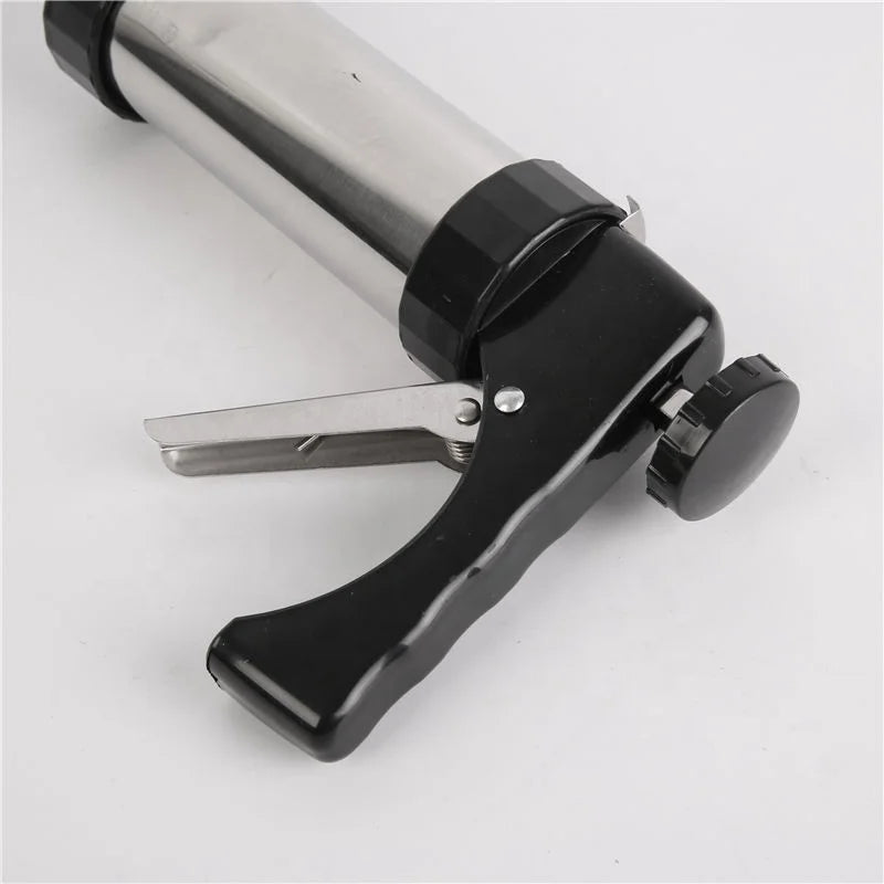 Diy Biscuits Cookie Press Gun Kit Stainless Steel 13 Cookie Mold Discs 8 Piping Nozzles Churros Maker Machine Set Tool Kit