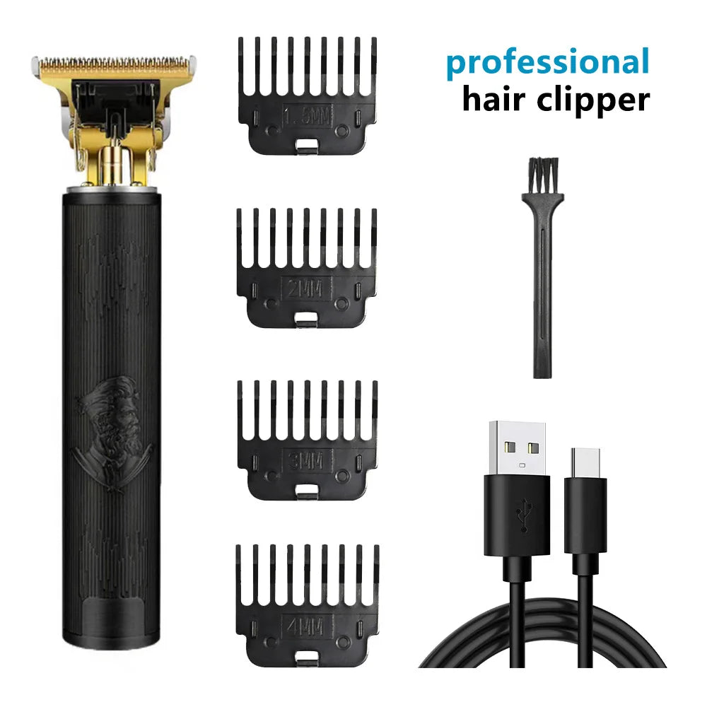 Vintage T9 Charger Electric Cordless Hair Cutting Machine Professional for Men Clipper Hair Trimmer