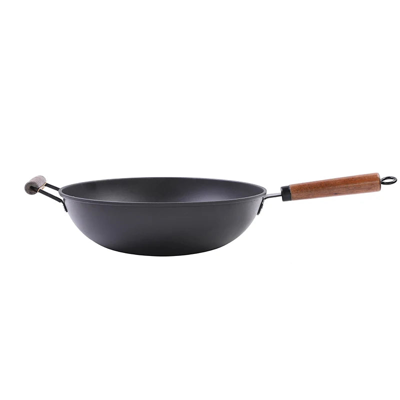 RTS 2023 High Quality Cooking Wok Pan Non Stick Wok Chinese Microcrystalline Titanium Pot