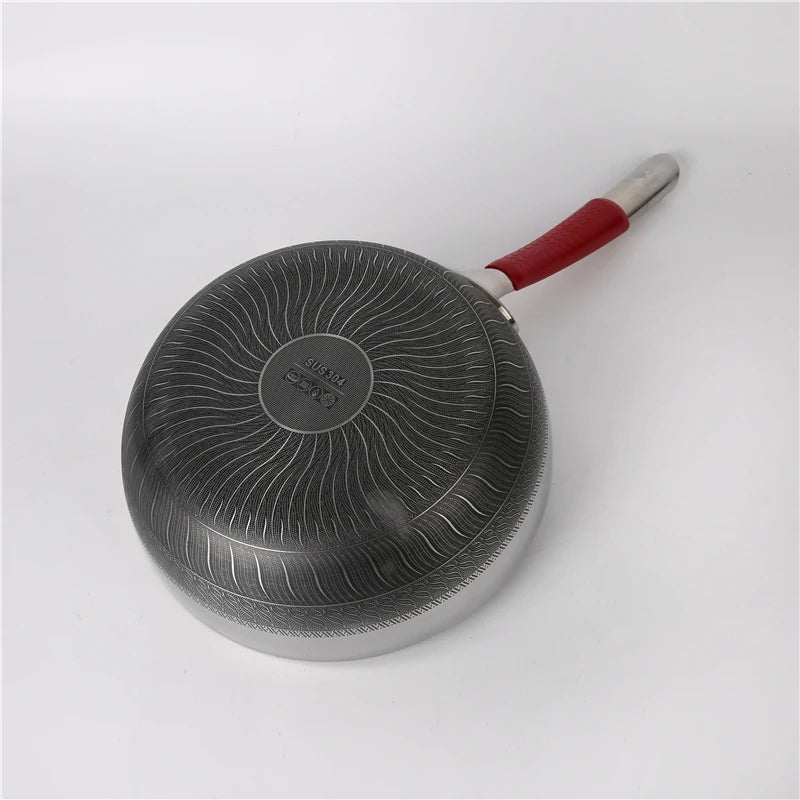 Hot Sale Cookware 24/26/28/30cm Nonstick Stainless Steel Honeycomb Frying Pan Kitchen Fry Pans