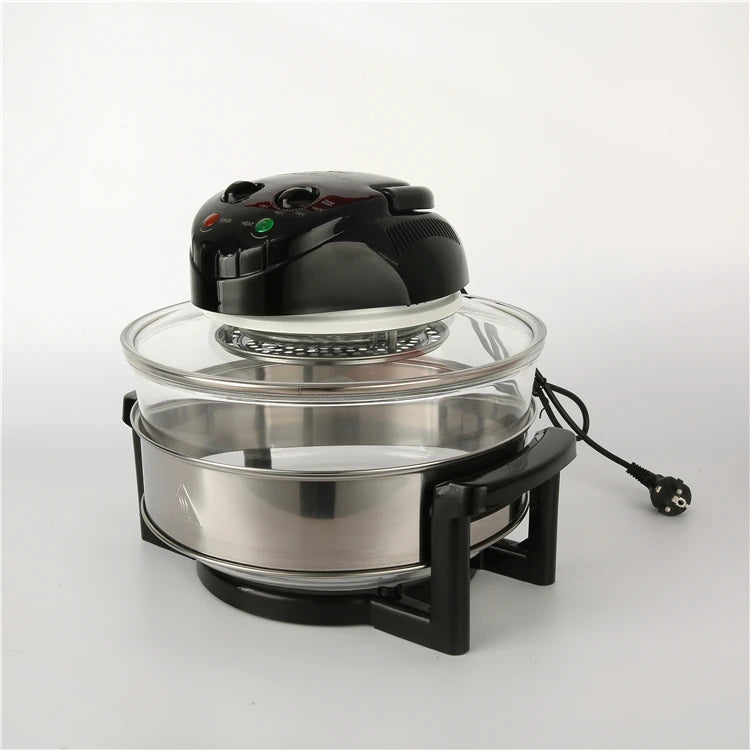 RTS 20L Household Multifunctional Electric Fryer French Fries Machine Smart Glass Visualization Lightwave Oven