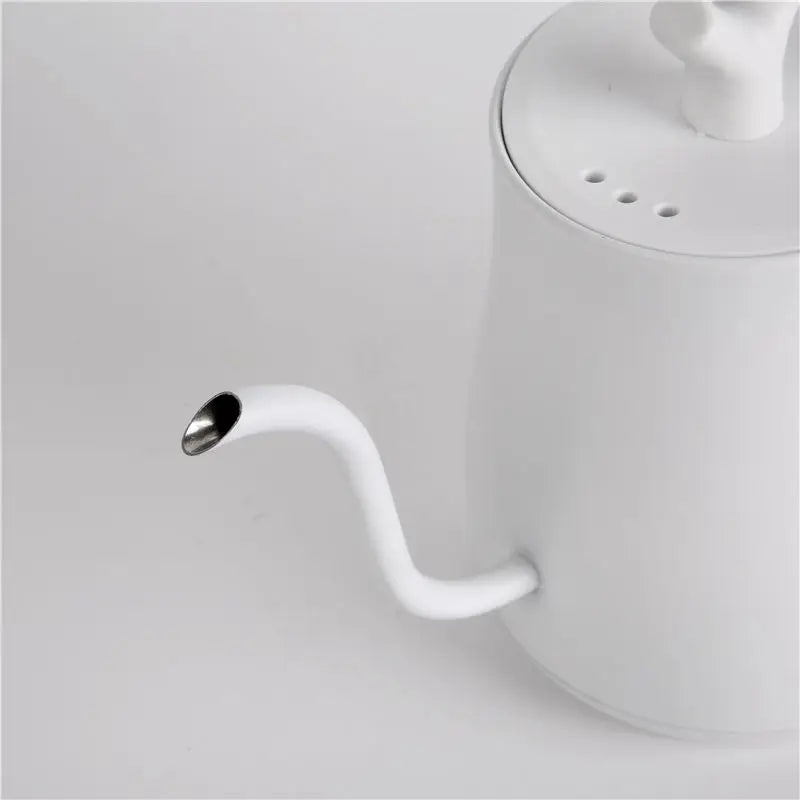 1.2L Gooseneck Electric Coffee Kettle White Mini Stainless Steel Pour Over Tea Electric Kettle