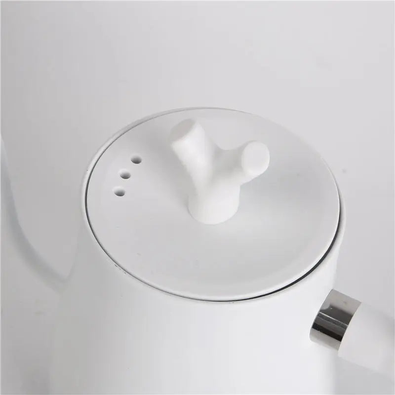 1.2L Gooseneck Electric Coffee Kettle White Mini Stainless Steel Pour Over Tea Electric Kettle
