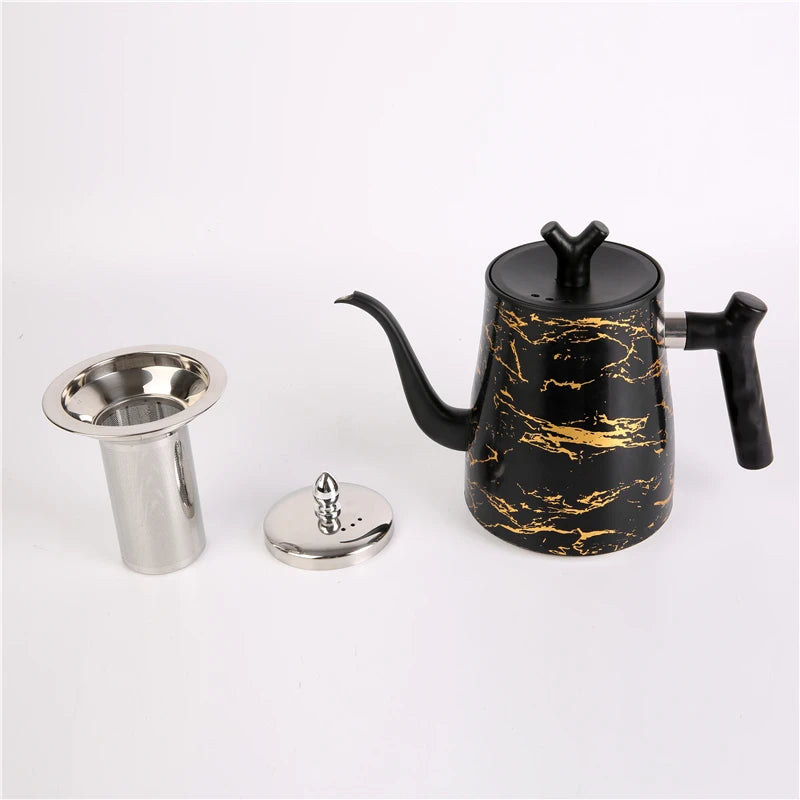 RTS 1.5L Stainless Steel Electric Gooseneck Pour Over Coffee & Tea Kettle Long Neck Spout for Household Use