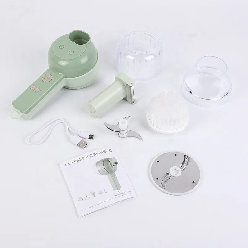 RTS Plastic Stainless Steel Blade Hand Manual Pull Cord Vegetable Kitchen Accessories Ground Meat Eggbeater Mini Garlic Blender