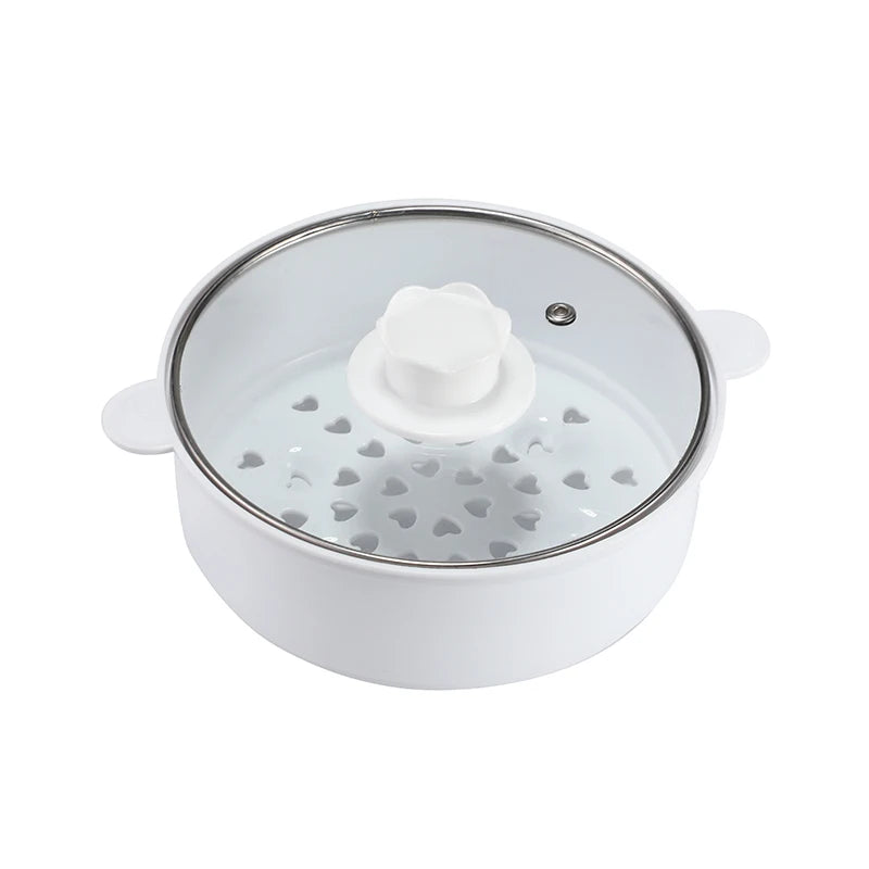 1.8L Multi-functional Round Mini Electric Skillet Electric Crock Pot Electric Cooking Pot