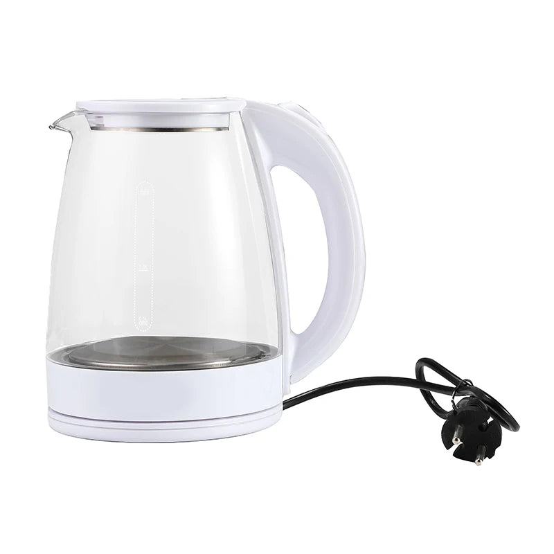 Hotel Room Electric Kettles White Glass Kettle Electric Home Appliances Kitchen Appliance 2L Electric Kettle
