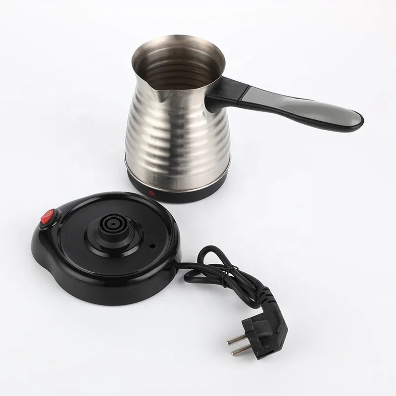RTS Wholesale 300W 0.5L Mini Coffee Maker Cheap Turkish Coffee Pot Electric Stainless Steel Coffee Pot
