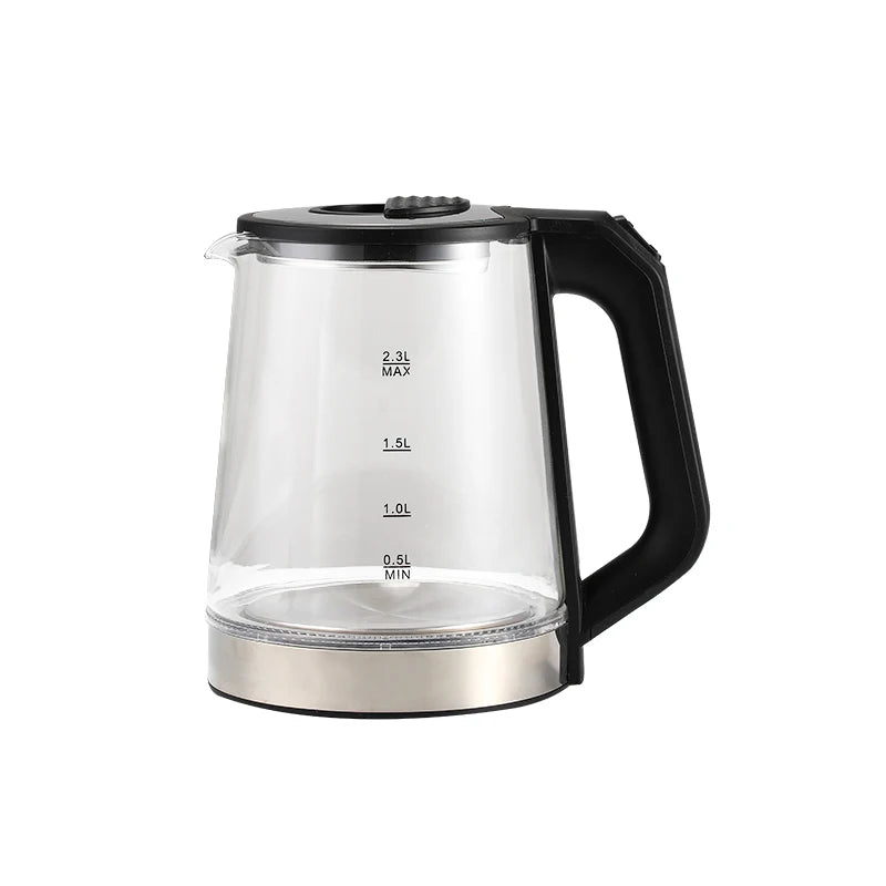Luxury Multi Purpose Electric Cooking Kettle 220V 2.3L Temperature Control Glass Electric Tea Kettle