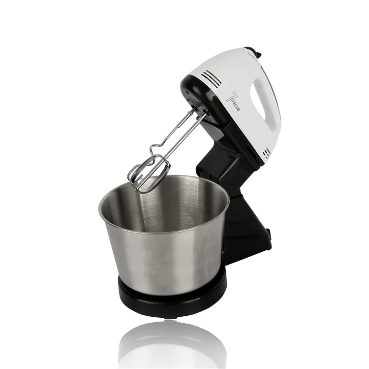 350W Stand Electric Egg Beater Kitchen Electric Cake Food Stand Mixer Hand Blender Machines With Stainless Steel Bowl