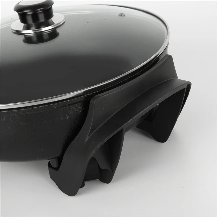 RTS Kitchen Appliance 1500W Mini Electric Frying Non-stick Electric Skillets Round Hot Pot Electric Stove