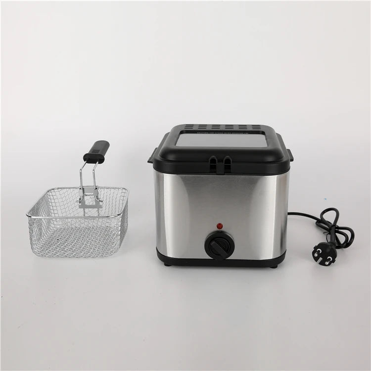 RTS Custom Large Capacity 1200W Electric Deep Fryer Stainless Steel Kitchen Home Appliance