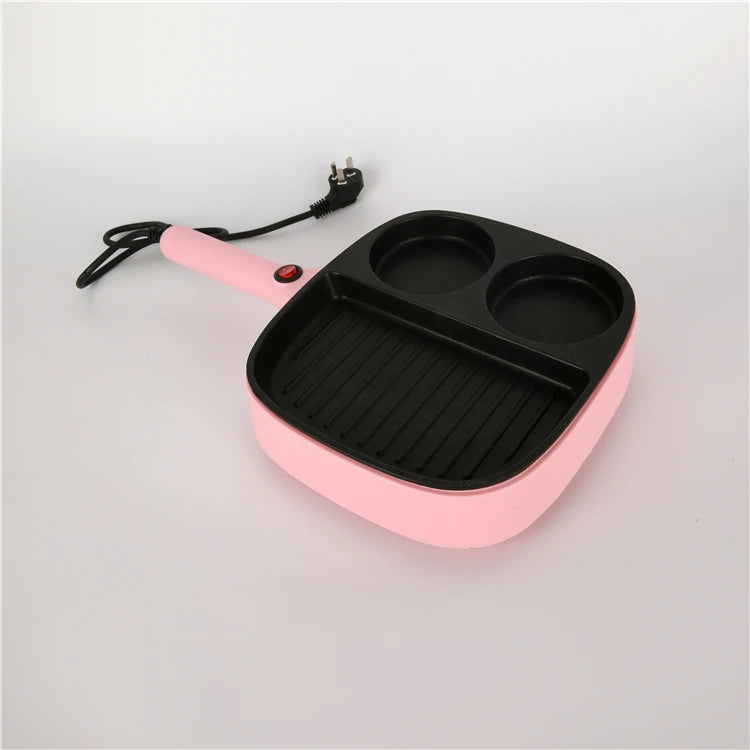 RTS Mini Multi-function Breakfast Machine Home 3-in-1 Electric Griddle Oven Egg Steak Omelette Non-stick Frying Pan