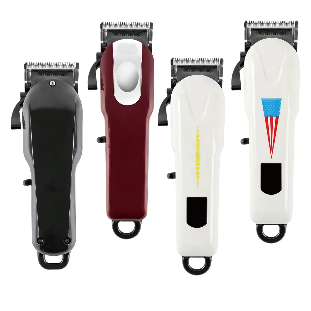 Professional Stainless Blade Hair Clipper Led Display All Metal Barber Machine Usb Rechargeable Electric Hair Trimmer