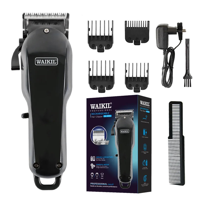 Professional Stainless Blade Hair Clipper Led Display All Metal Barber Machine Usb Rechargeable Electric Hair Trimmer