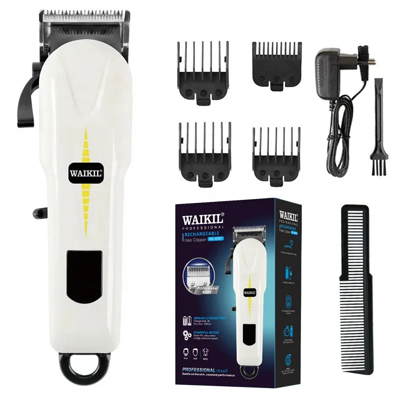 Professional Stainless Blade Hair Clipper Led Display All Metal Barber Machine Usb Rechargeable Electric Hair Trimmer
