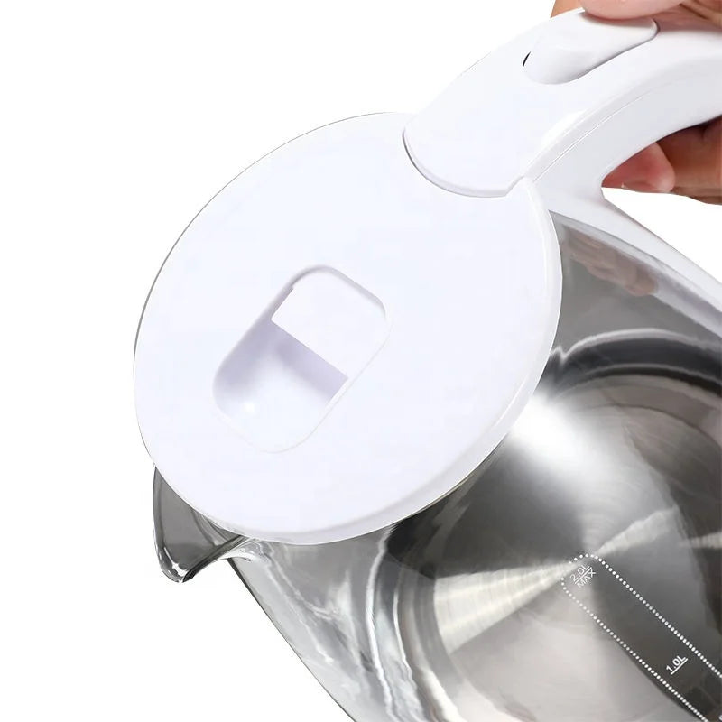 Hotel Room Electric Kettles White Glass Kettle Electric Home Appliances Kitchen Appliance 2L Electric Kettle