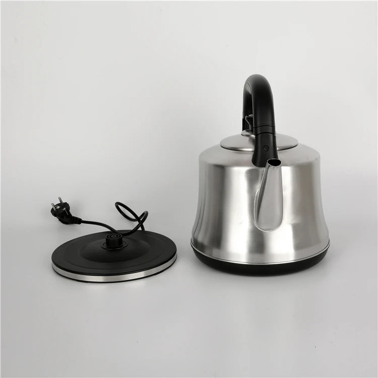 RTS Wholesale Stainless Steel Electric Kettle 4L Big Size Fast Water Boiling Black Color for Household and Hotel Use