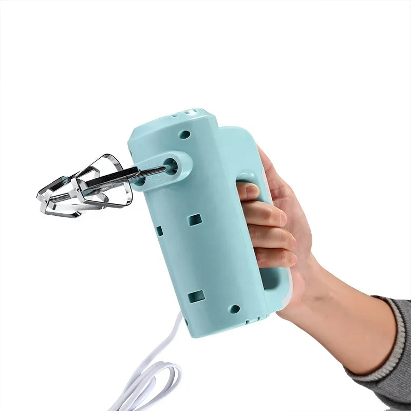 RTS Automatic Electric Household Handheld Blender Mixer with Dough Hook Silver Whisk and Beater for Breaking Eggs