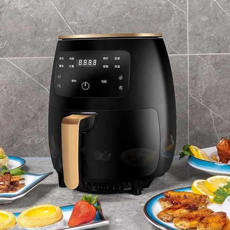 4.5L Large Capacity Air Fryer Digital Display Air Deep Fryer Smart Touch Screen French Fries Machine